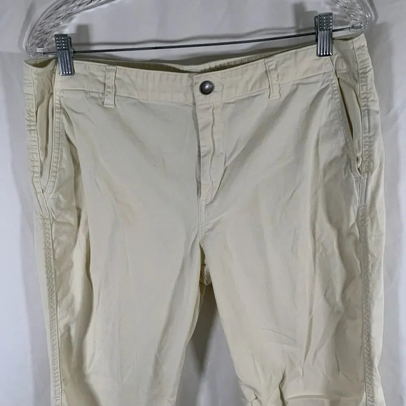 Lauren Ralph Lauren Pants Women's 12 Off White Chino Fitted Ankle Pockets - Picture 2 of 9